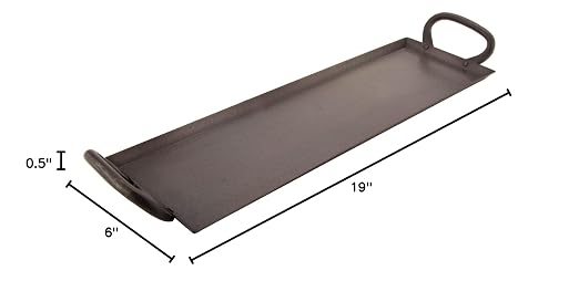 G.E.T. SSTPD-1906-ANT Heavy-Duty Rectangular Metal Serving/Ottoman Tray - Image 5