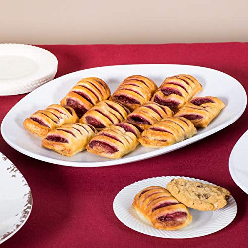 G.E.T. OP-1518-W Heavy-Duty Shatterproof Plastic Oval Melamine Serving Platter - Image 2