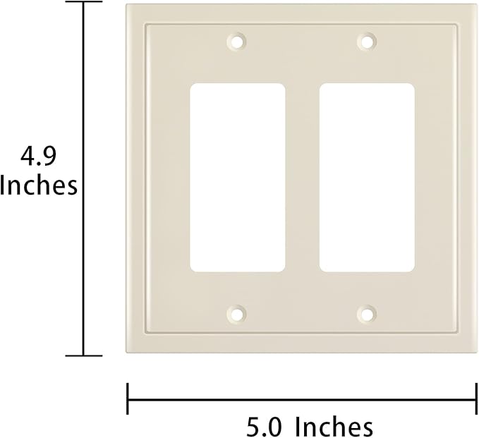 Modern Edge Decorative Wall Plate Switch Plate Outlet Cover, Durable Solid Zinc - Image 3