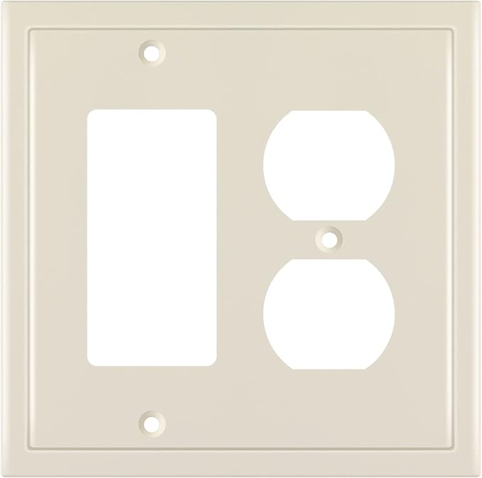 Modern Edge Decorative Wall Plate Switch Plate Outlet Cover, Durable Solid Zinc by HenneBery