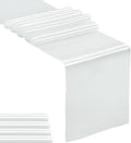5-Pack Satin Table Runner Silver 12 x 108 inches Long, Table Runners by Hahuho