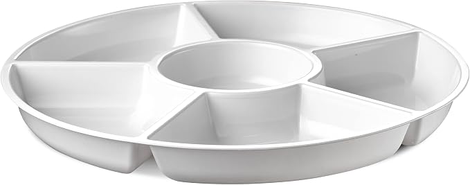 Plasticpro 6 Sectional Round Plastic Serving Tray/Platter - Image 7