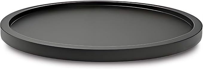12" Black Bamboo Lazy Susan Organizer Kitchen Turntable - Image 6