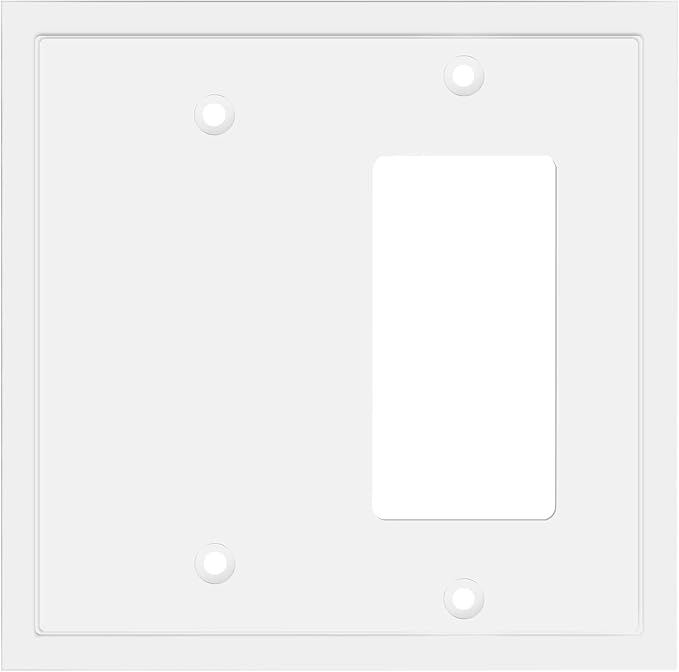Modern Edge Decorative Wall Plate Switch Plate Outlet Cover, Durable Solid Zinc by HenneBery