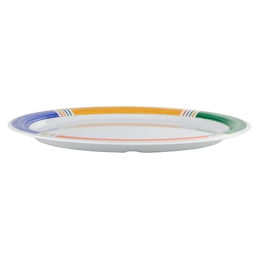 GET OP-135-BA Melamine Oval Serving Platter / Dinner Plate, 13.5" x 10.25" - Image 4