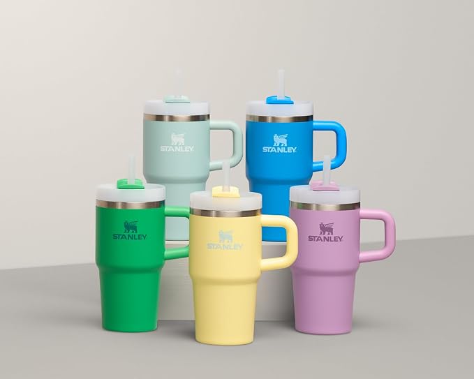 STANLEY Quencher H2.0 Flow State Tumbler, 14 oz, Seafoam | Handle and Straw | - Image 6
