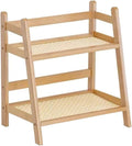 Wooden Double Layer Rack, Compact Tabletop Storage Rack, Versatile Organizer by Heoclao