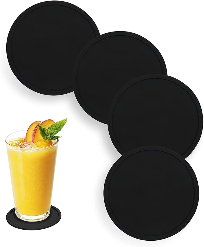 Anti-Slip Reusable Drink Coasters Set by Lubsmuns