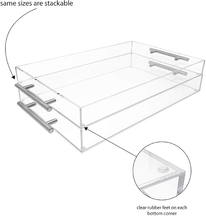 Isaac Jacobs 11x17 Clear Acrylic Serving Tray - Image 5