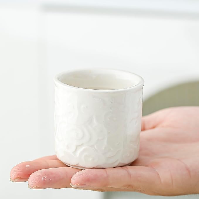 Ceramic Espresso Cups Set of 4-3oz Demitasse Cups - Image 3