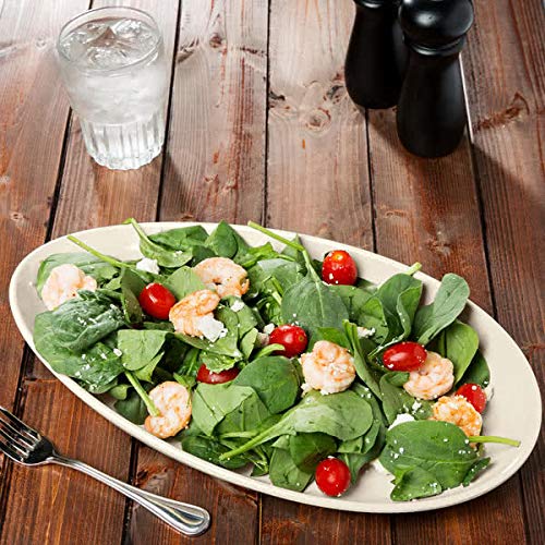 G.E.T. OP-1690-AW Heavy-Duty Shatterproof Plastic Oval Melamine Serving Platter - Image 2