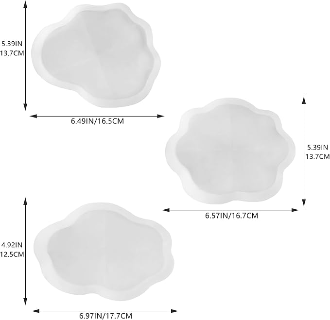3 Pack Cloud Shape Silicone Tray Molds - Image 4