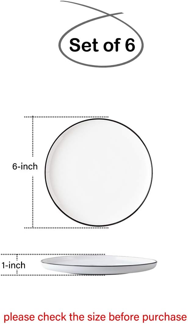 6-inch Small Porcelain Appetizer Plates, Snacks Plate - Image 2