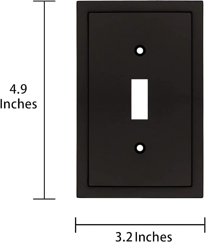 Modern Edge Decorative Wall Plate Switch Plate Outlet Cover, Durable Solid Zinc - Image 5