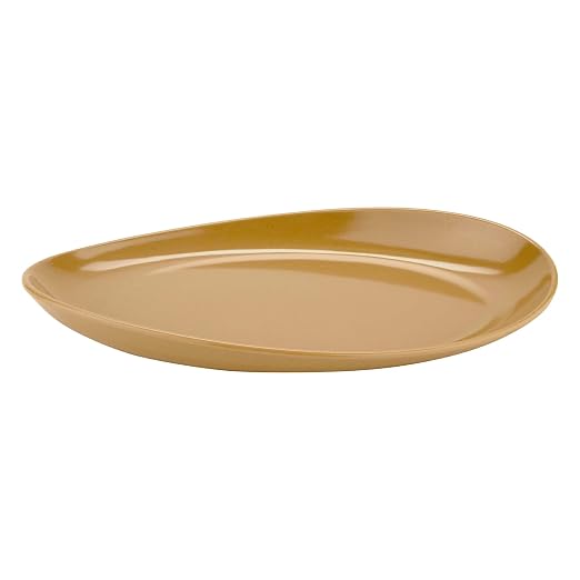 G.E.T. OP-1690-LT Latte 16 Oval Serving Platter Dishwasher Safe Melamine Plastic by Unknown