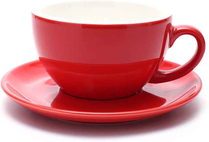 Coffeezone Manual Brew Coffee Cup and Saucer, Latte Art Cappuccino by Coffeezone