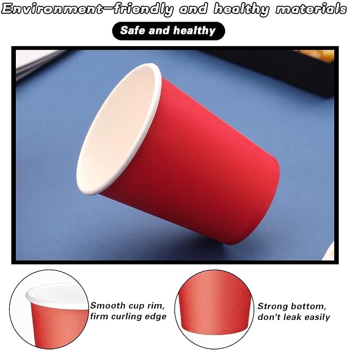 25 Pack 8 oz Disposable Paper Cups, Water Cups - Image 3