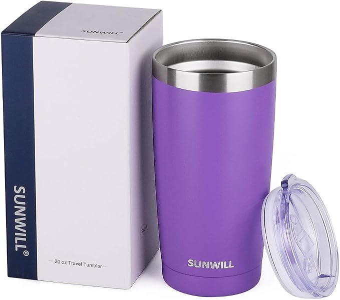 SUNWILL Travel Coffee Tumbler 20 oz, Insulated Mug - Image 5