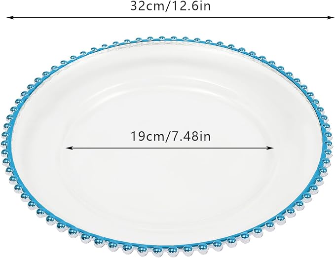 25 Pack Reusable Plastic Clear Charger Plates, 13 Inch Charger Plates - Image 2