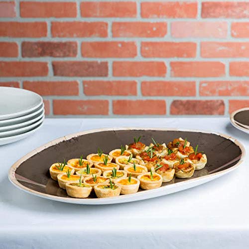 G.E.T. OP-1813-PCF Heavy-Duty Shatterproof Plastic Oval Melamine Serving Platter - Image 6