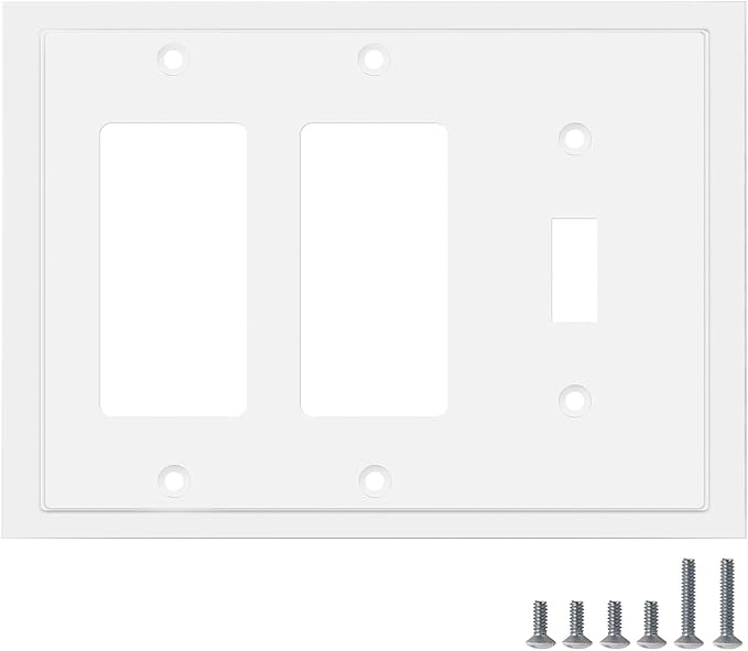 Modern Edge Decorative Wall Plate Switch Plate Outlet Cover, Durable Solid Zinc - Image 6