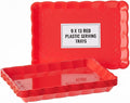 6 Pack Red Plastic Serving Trays by R-KAY