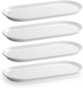 Ceramic Oval Serving Platters Set of 4, 13 Inch Long Serving Trays by Unknown