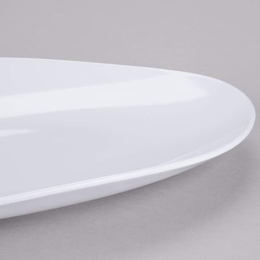 G.E.T. OP-1813-W Heavy-Duty Shatterproof Plastic Oval Melamine Serving Platter - Image 2