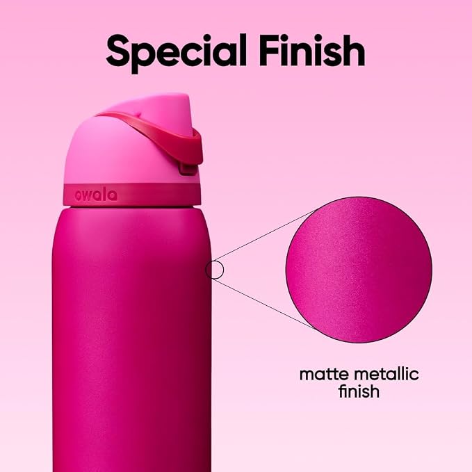 Owala FreeSip Stainless Steel Water Bottle 40 oz Read My Lips - Image 6