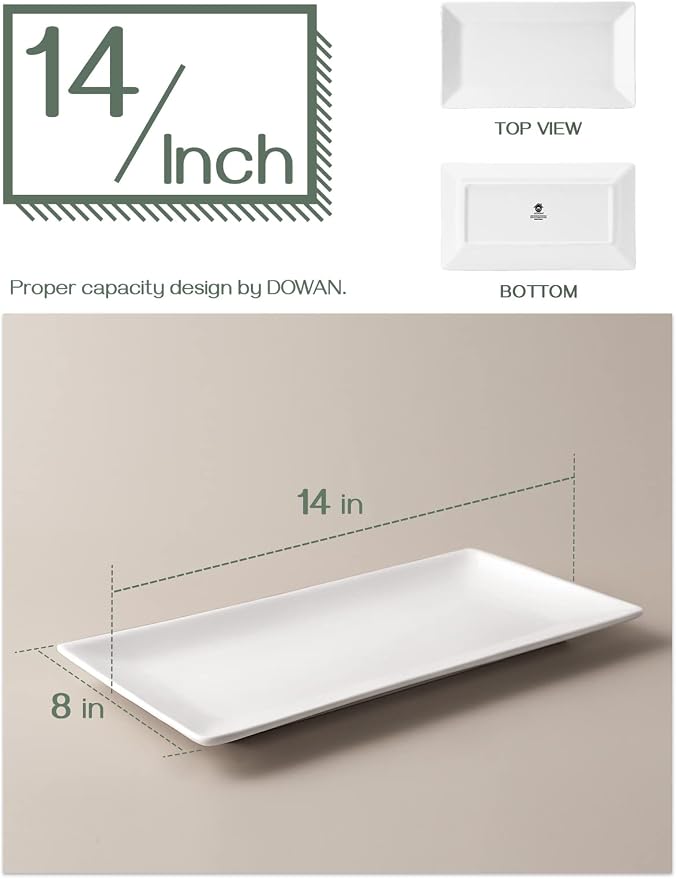 DOWAN 14" Serving Trays, Serving Platters, Ceramic Serving Platters and Trays - Image 6