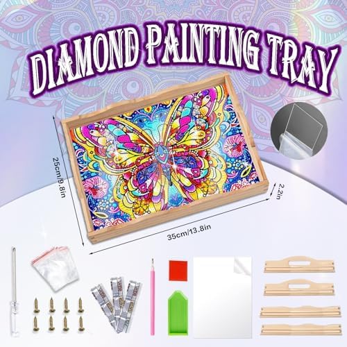 EWJRNSF Diamond Art Kits for Adults Wooden Serving Trays - Image 2