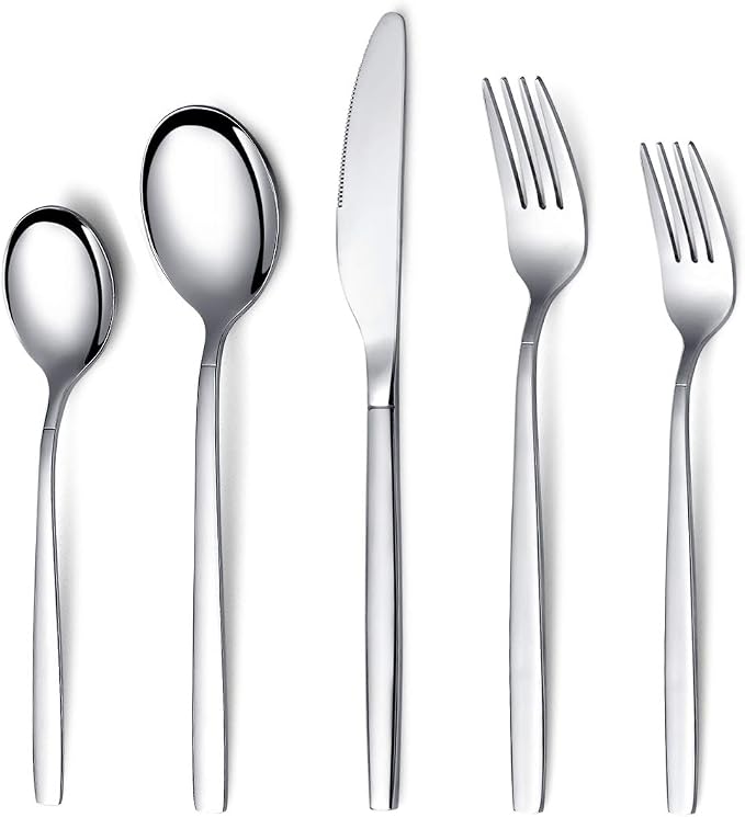 Berglander Flatware Set 20 Pieces, Stainless Steel Flatware Set by Berglander