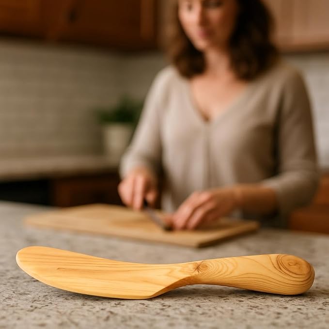 Saaremaa Nordic Art Store Handmade Juniper Wood Butter Knife - Image 5