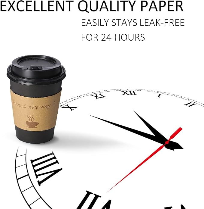 BYSNOW 100 pack 12 oz Disposable Coffee Cups - Image 3