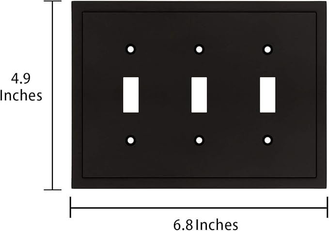 Modern Edge Decorative Wall Plate Switch Plate Outlet Cover, Durable Solid Zinc - Image 3