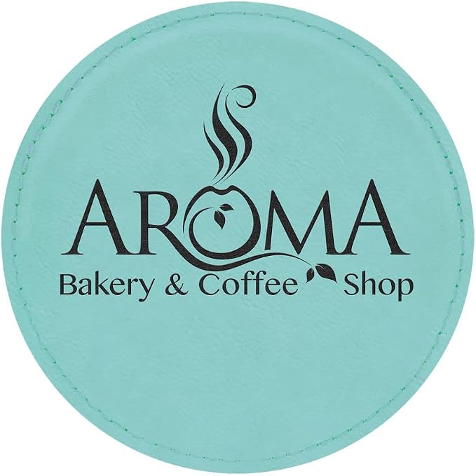 Custom Engraved Coasters | Personalized Leather Coaster | Set of 6 | Drink - Image 2