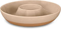 Mora Ceramic Chips and Dip Serving Tray: Large Divided Party Bowl Set by MORA