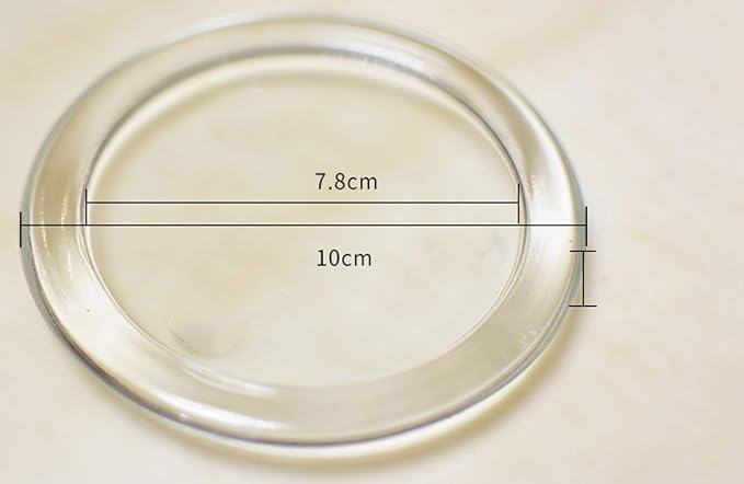 2 Pack Glass Candle Holder 3" Clear Beautiful Transparent Round Candle Plate - Image 2