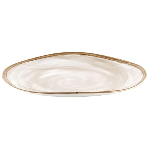 G.E.T. OP-1518-PCM Heavy-Duty Shatterproof Plastic Oval Melamine Serving Platter by Unknown