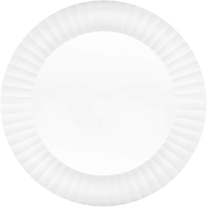 Party Essentials Deluxe Quality Hard Plastic Dinnerware Party Plates by PartyEssentials