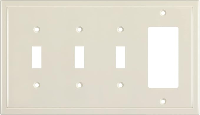 Modern Edge Decorative Wall Plate Switch Plate Outlet Cover, Durable Solid Zinc by HenneBery