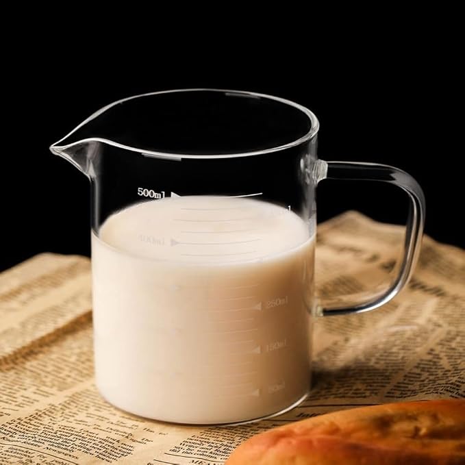 Glass Measuring Cup with V-Shaped Spout, High Borosilicate Glass, Easy-Read - Image 4