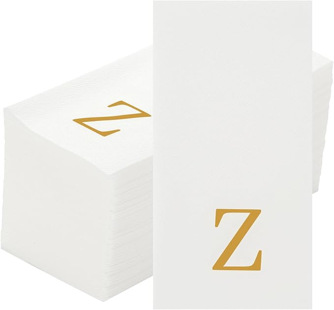 Luxenap 15.8 X 7.9 Inch Linen-Feel Guest Towels, 50 Lettered Hand Towels - Image 2