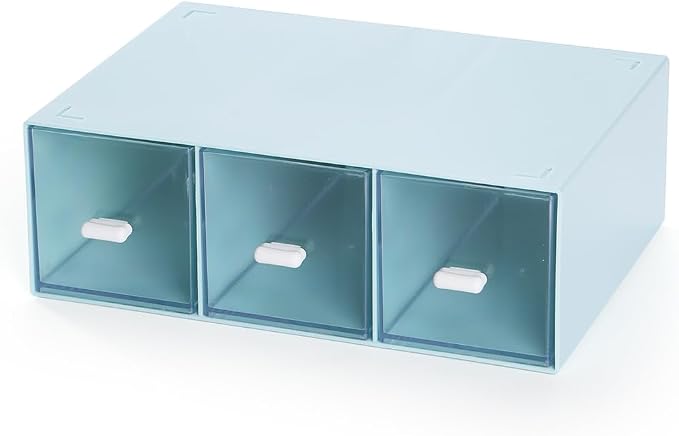 Desk Organizer 3 Drawers, Stackable Makeup Organizer, Small Toolbox | 1 Teir by OSteedWares