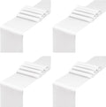 SiinvdaBZX 4 Pcs White Satin Table Runner 12 x 108 inches Long | Bright Smooth by SiinvdaBZX