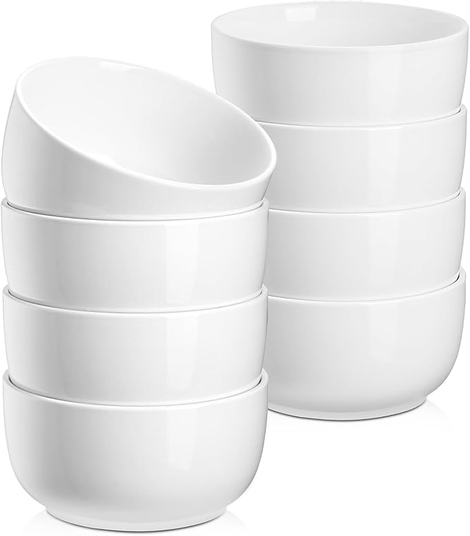 Jassceram 12 oz Ice Cream Bowls, 4.5 Inch, by HealthyCeramicsGreenLife