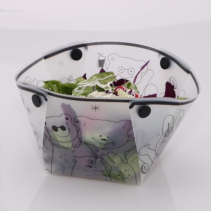 9-Piece Collapsible Tableware Set Bowls Cups Plates | Foldable Salad Bowl - Image 6