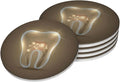 Tooth Dentistry Dental Coasters Set of 4, Absorbent Ceramic Drink Coasters Cup by Unknown