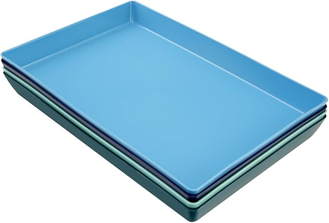 US Acrylic Coastal Plastic Serving Trays 15” x 10” | Large Unbreakable Reusable - Image 8