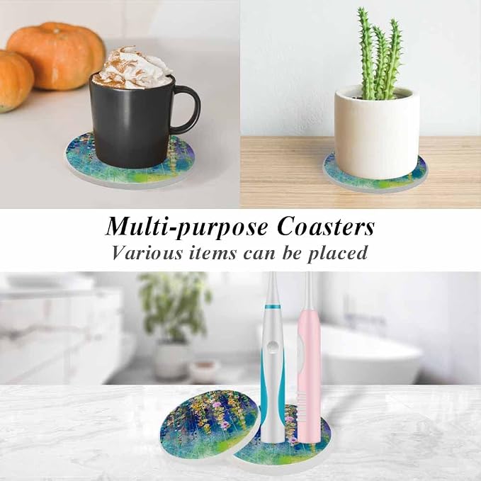 oFloral Colorful Spring Coasters - Image 6